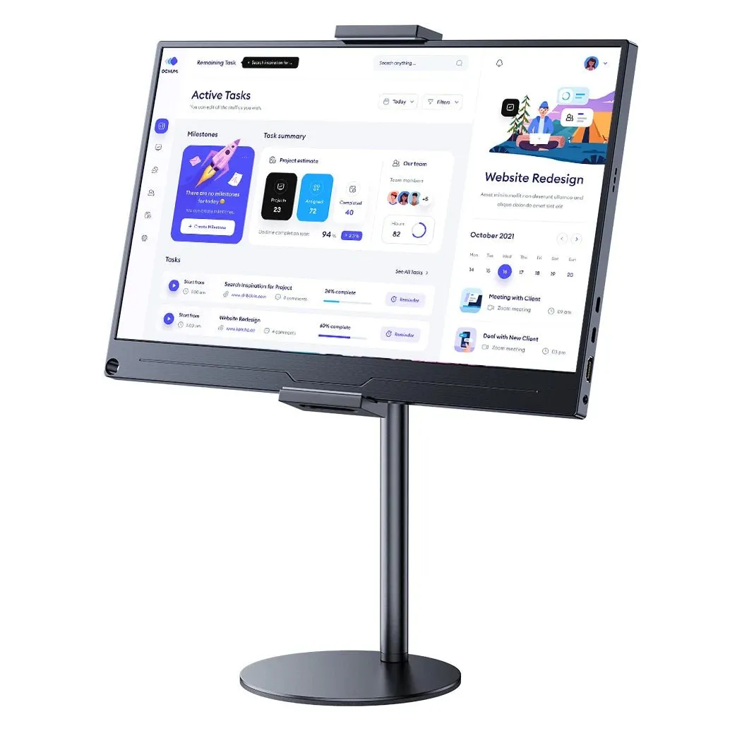 Adjustable Portable Monitor Stand – Sleek Desktop Bracket for iPad, Phone, and Tablets (13-24.5cm) Perfect Viewing Support