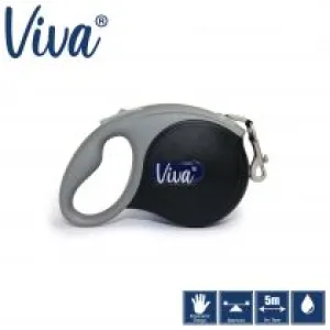 Ancol - Viva Retractable 5m Lead - Black - Medium