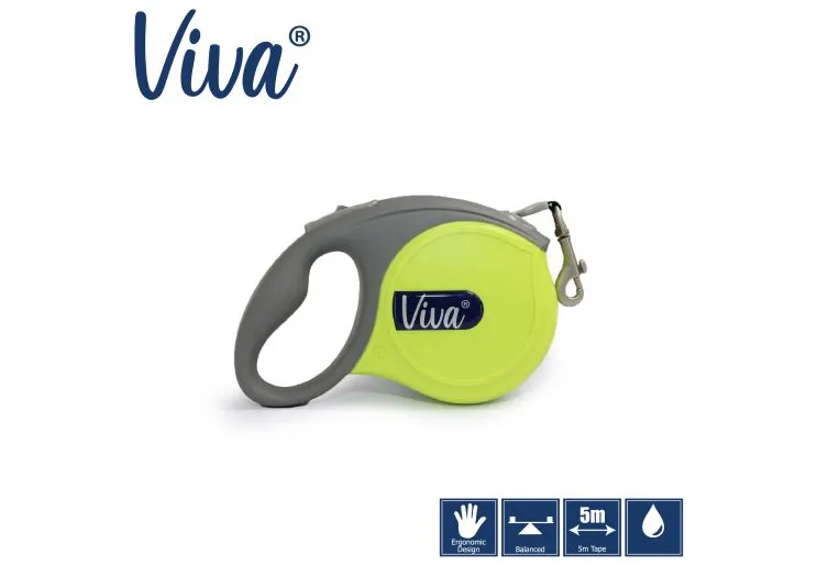 Ancol - Viva Retractable 5m Lead - Black - Medium