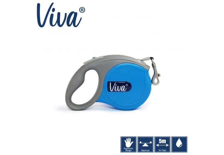 Ancol - Viva Retractable 5m Lead - Black - Medium