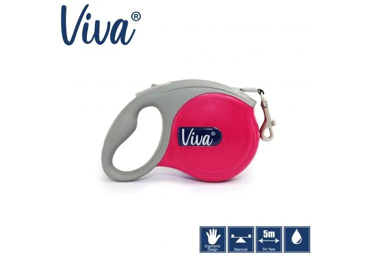 Ancol - Viva Retractable 5m Lead - Black - Medium