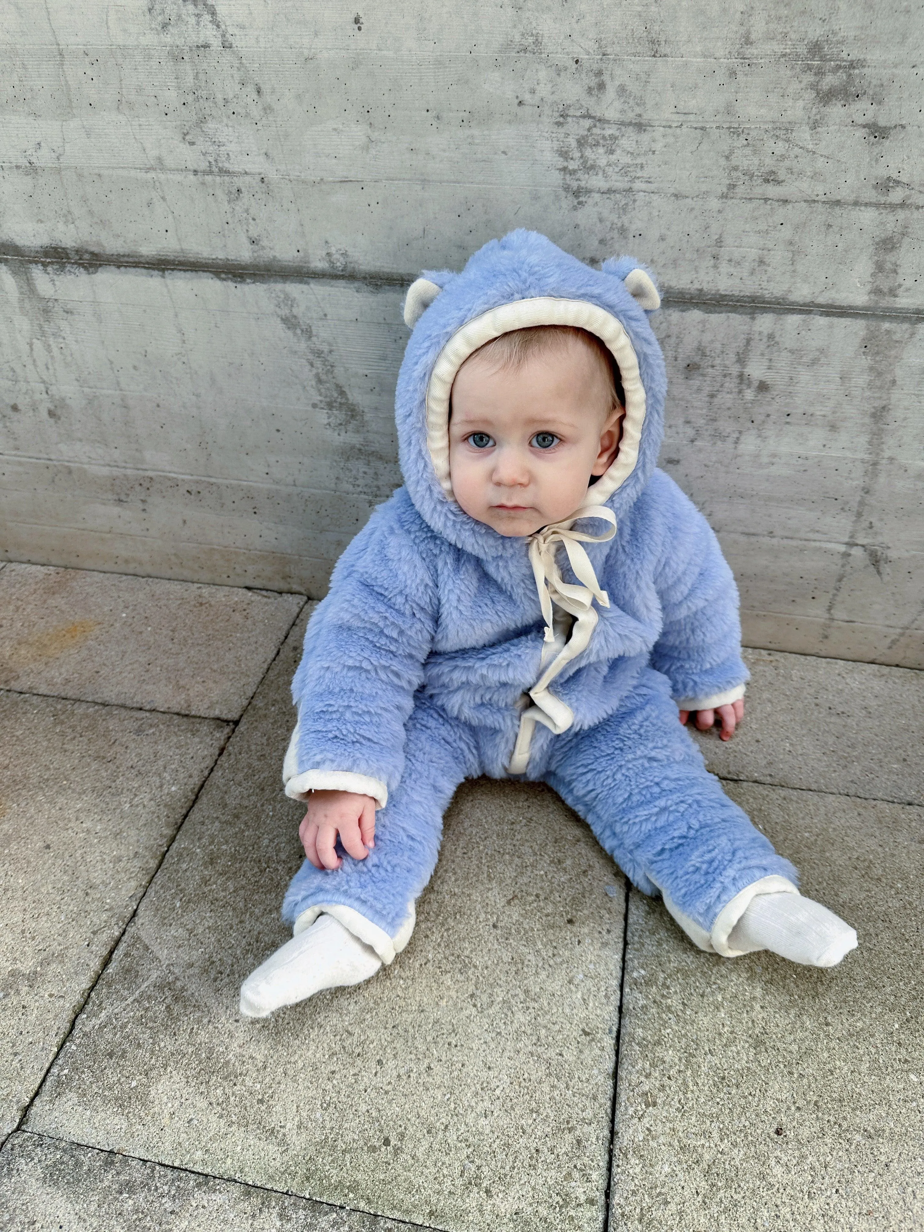 Baby/Kid Virgin Wool Overall - Blue