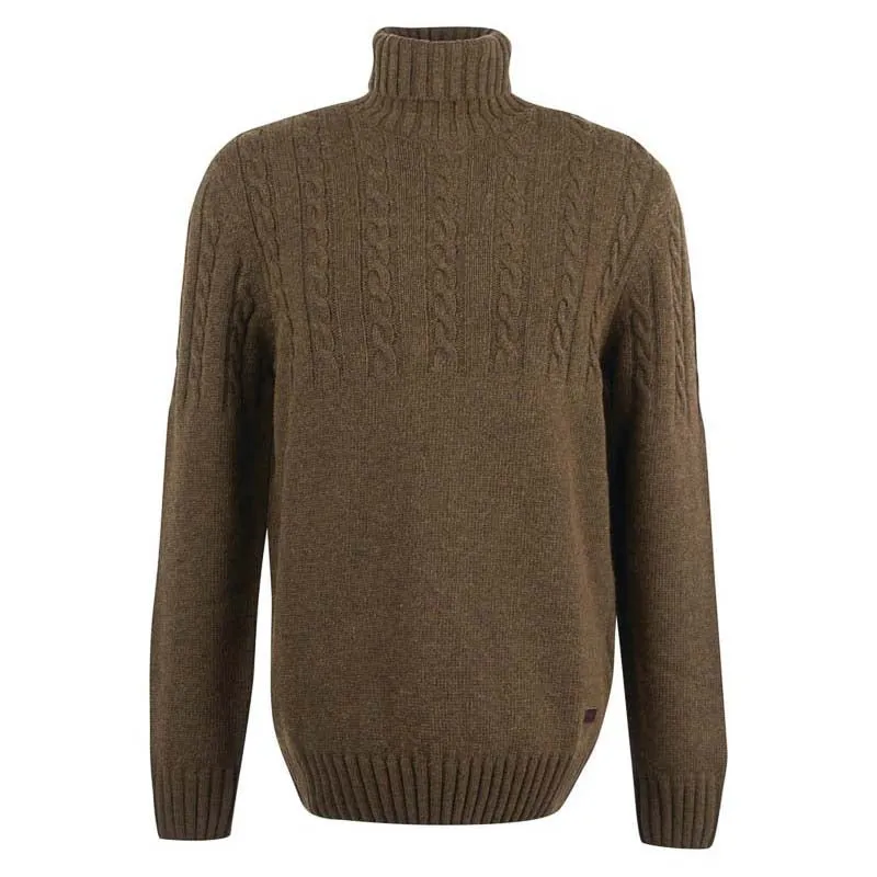 Barbour Duffle Cable Rollneck Mens Jumper - Willow Green