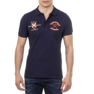 Blue M Ufford & Suffolk Polo Club Mens Polo Short Sleeves US007 NAVY BLUE