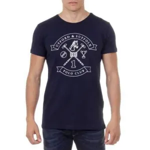 Blue S Ufford & Suffolk Polo Club Mens T-Shirt Short Sleeves Round Neck US027 NAVY BLUE