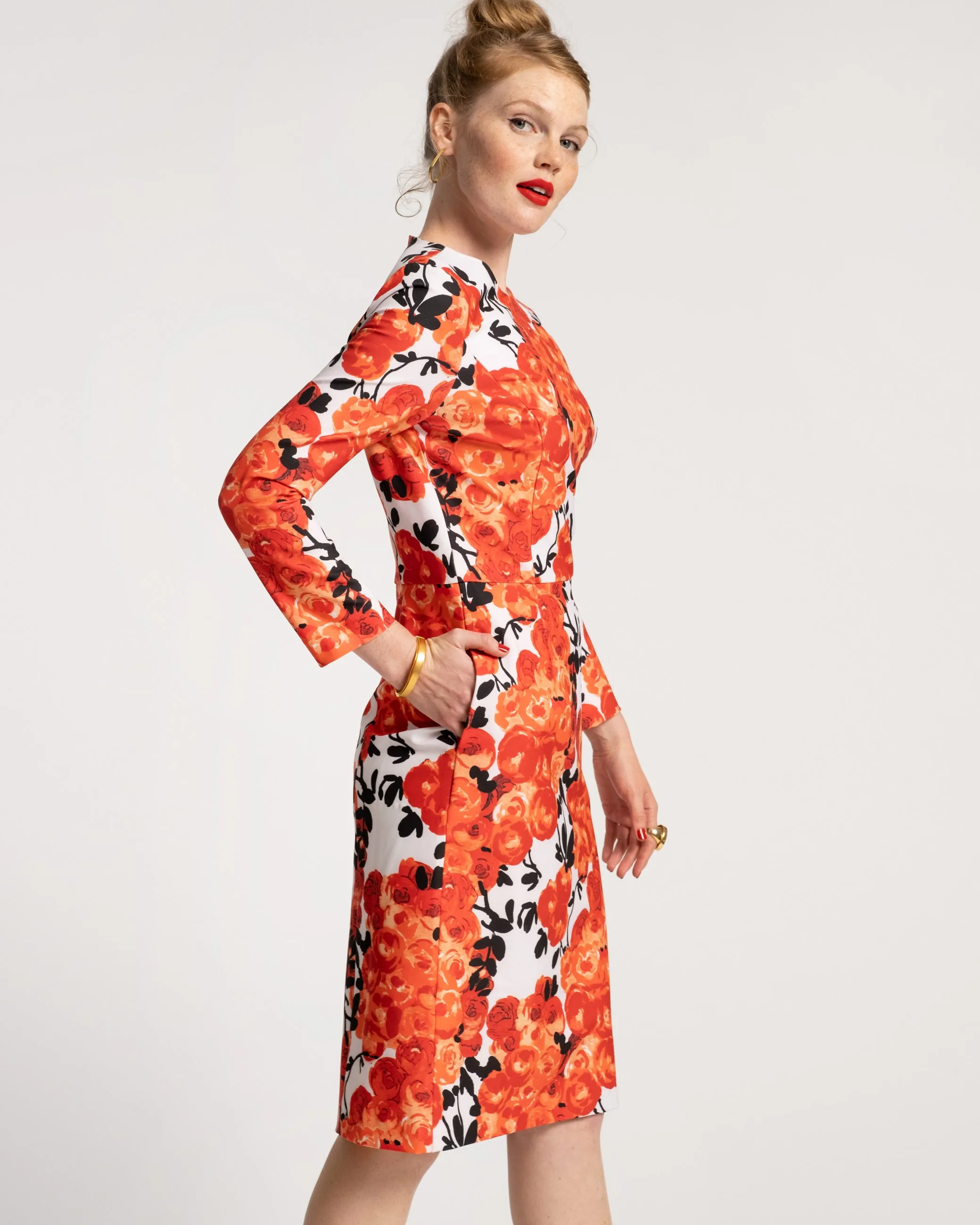 Carolyn Dress Rose Floral