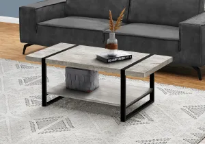 Coffee Table - Grey Reclaimed Wood-Look / Black Metal