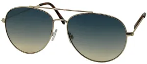 Fantas-Eyes Womens Pursuit Aviator Metal Non-Polarized Sunglasses - Gold