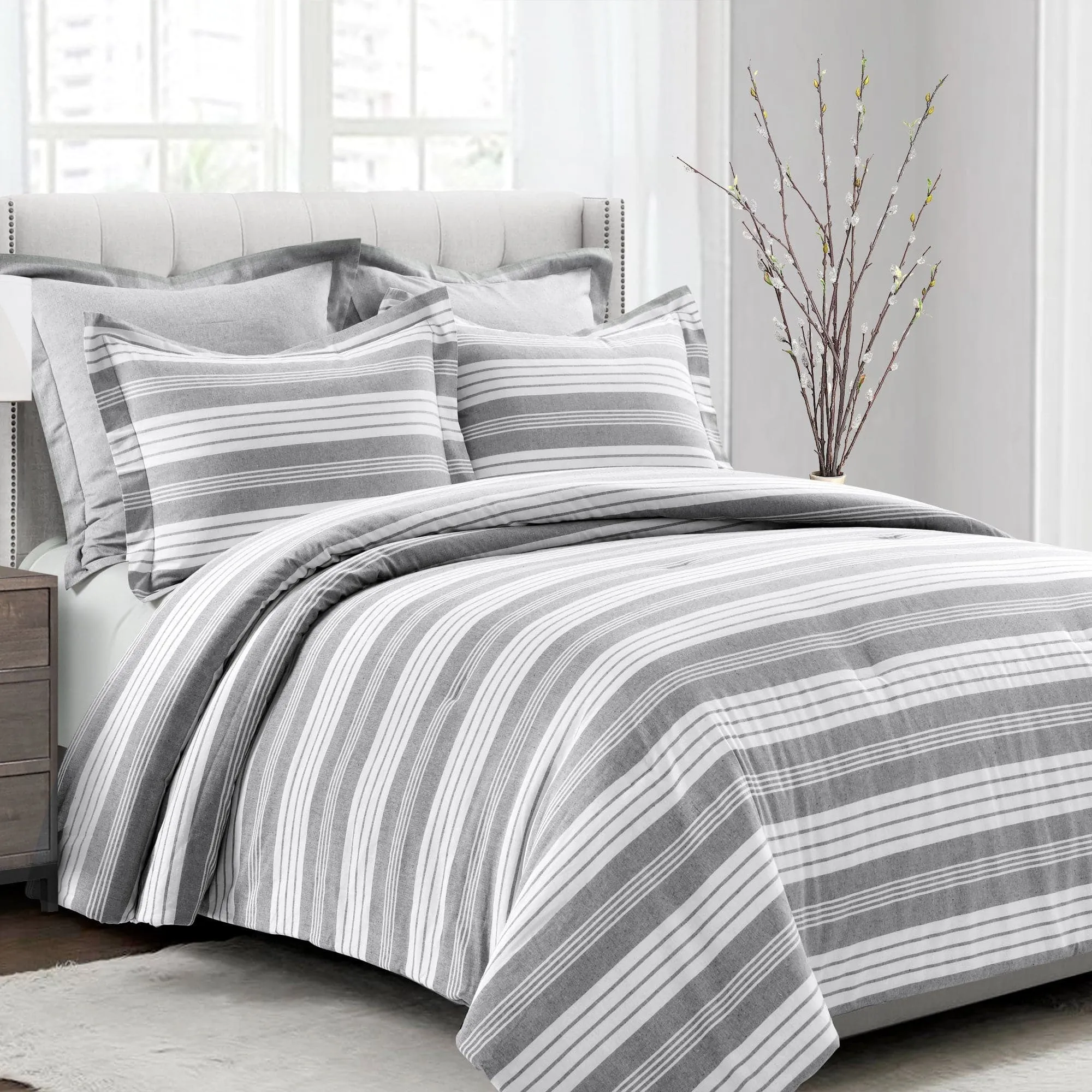 Farmhouse Yarn Dyed Stripe Comforter 5 Piece Set