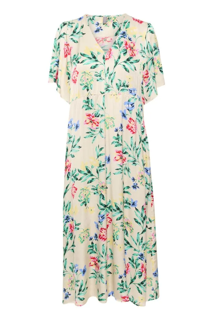 FLORAL PRINT SHORT SLEEVE DRESS