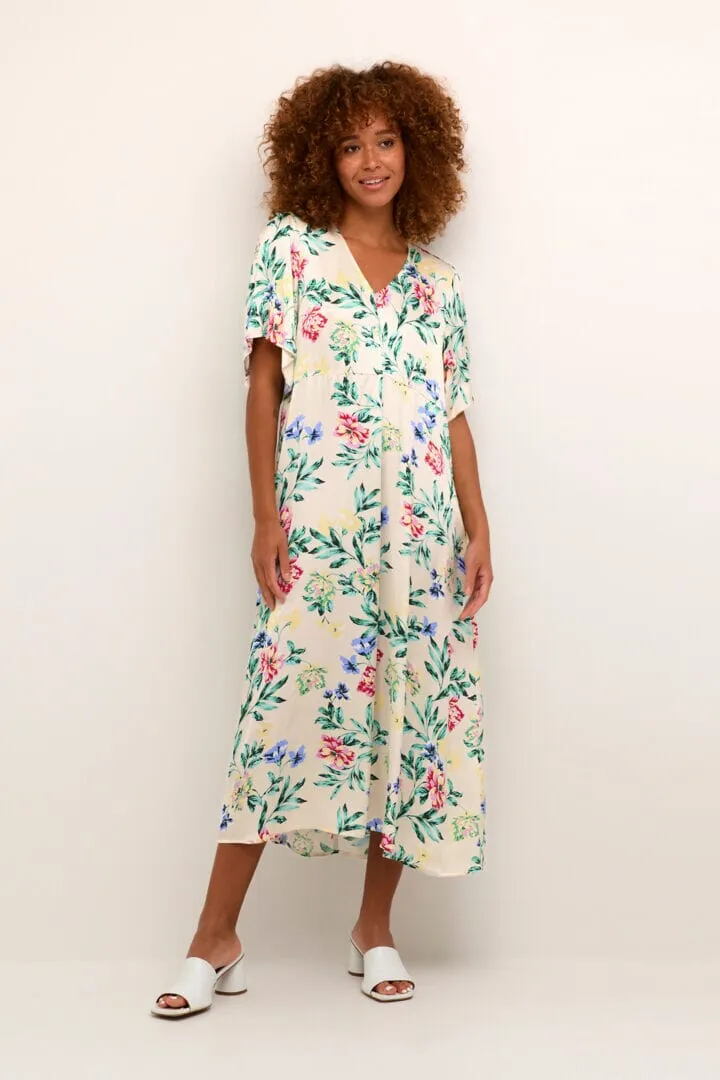 FLORAL PRINT SHORT SLEEVE DRESS