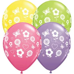 Fun Flowers Wrap Latex Balloon 11in