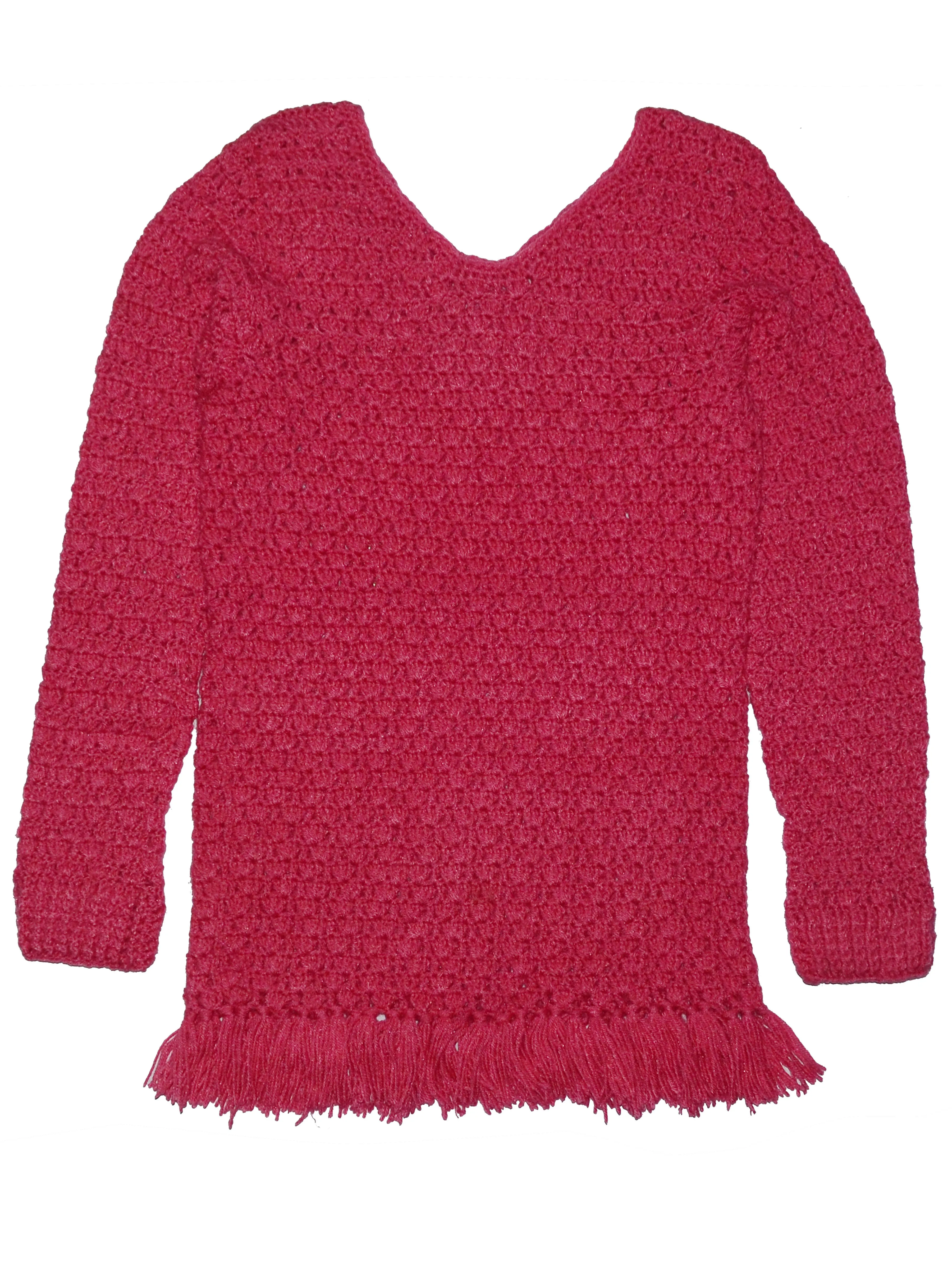 Graminarts Handmade Unique And Beautiful Crochet Woollen Top Pullover For Women/Girl