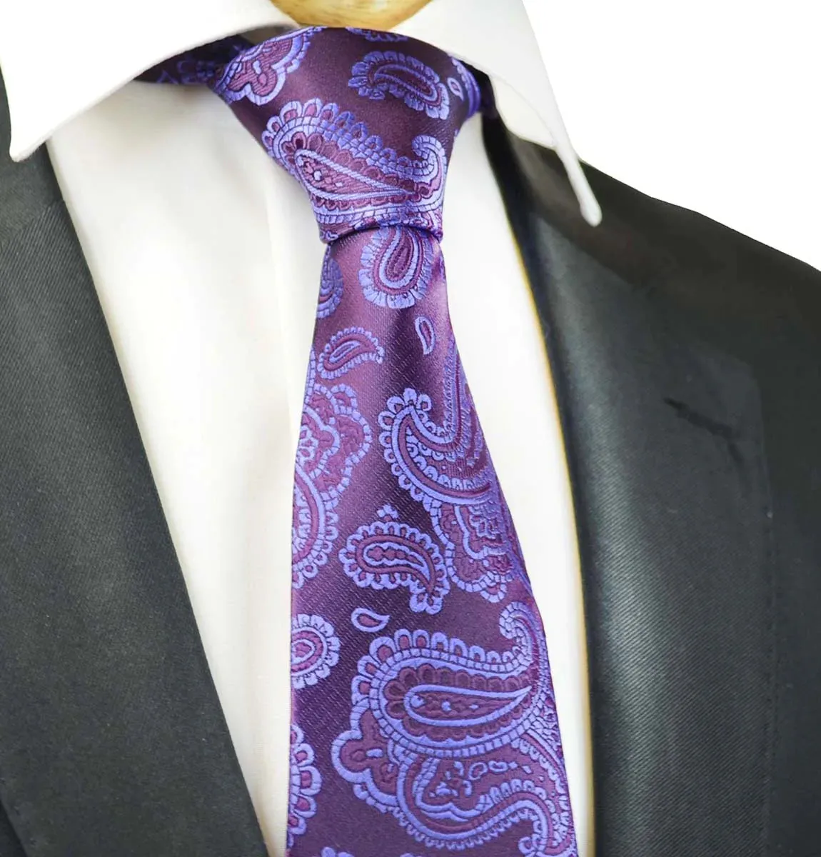 Grape Royal Fashionable Paisley Tie