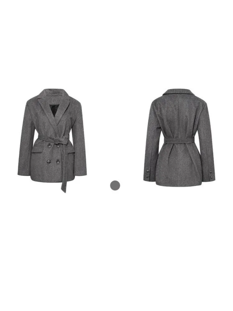 Gray college coat【s0000004050】