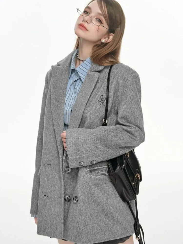 Gray college coat【s0000004050】