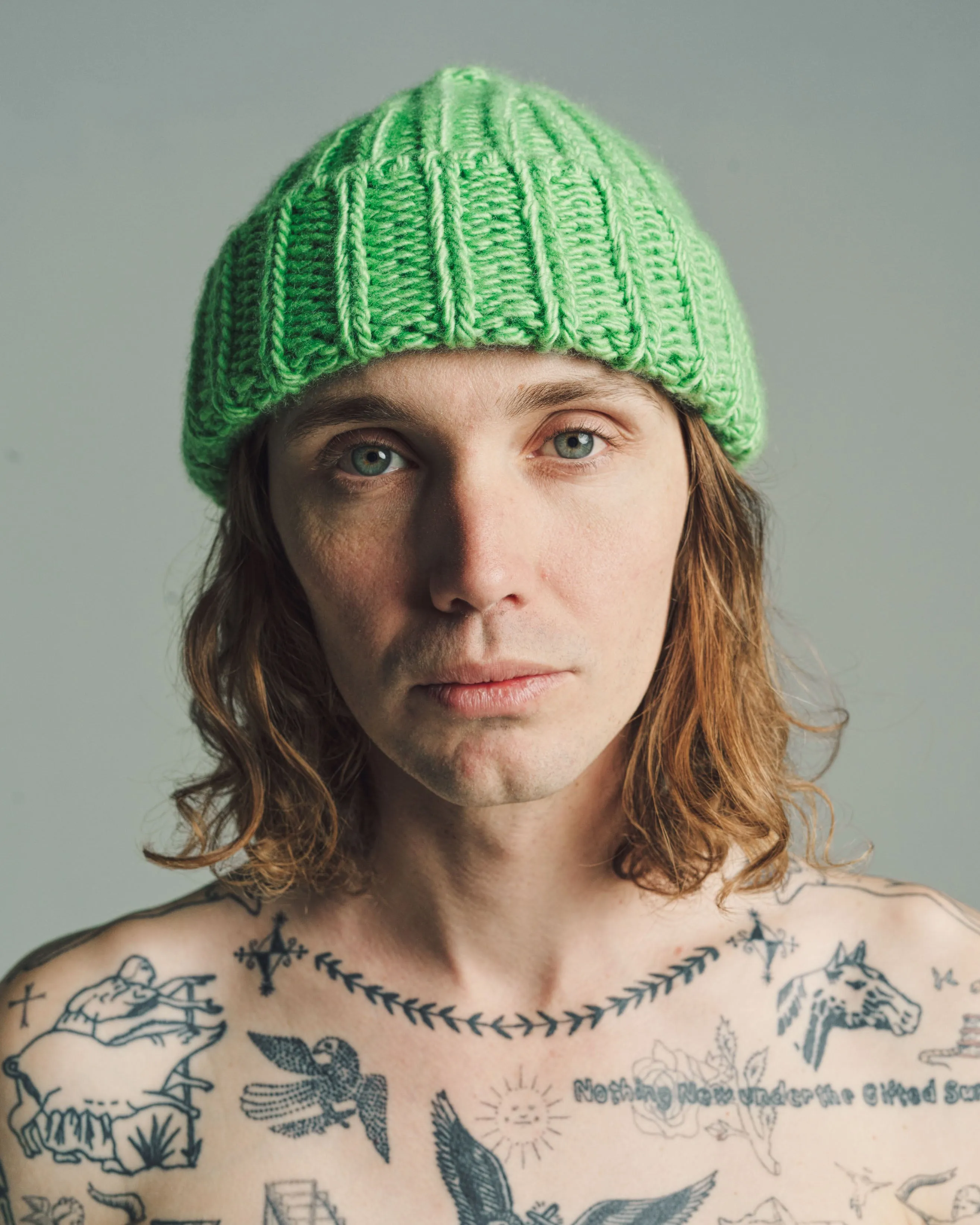 Green Cashmere Tobit Beanie