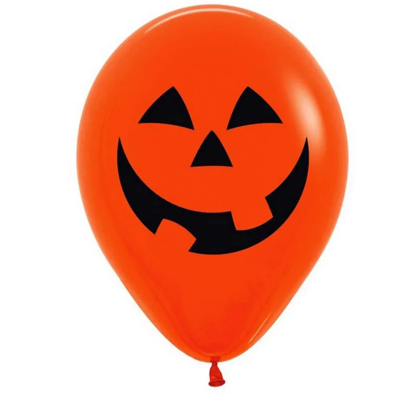 Halloween Night Assorted Orange Latex Balloon 12pk