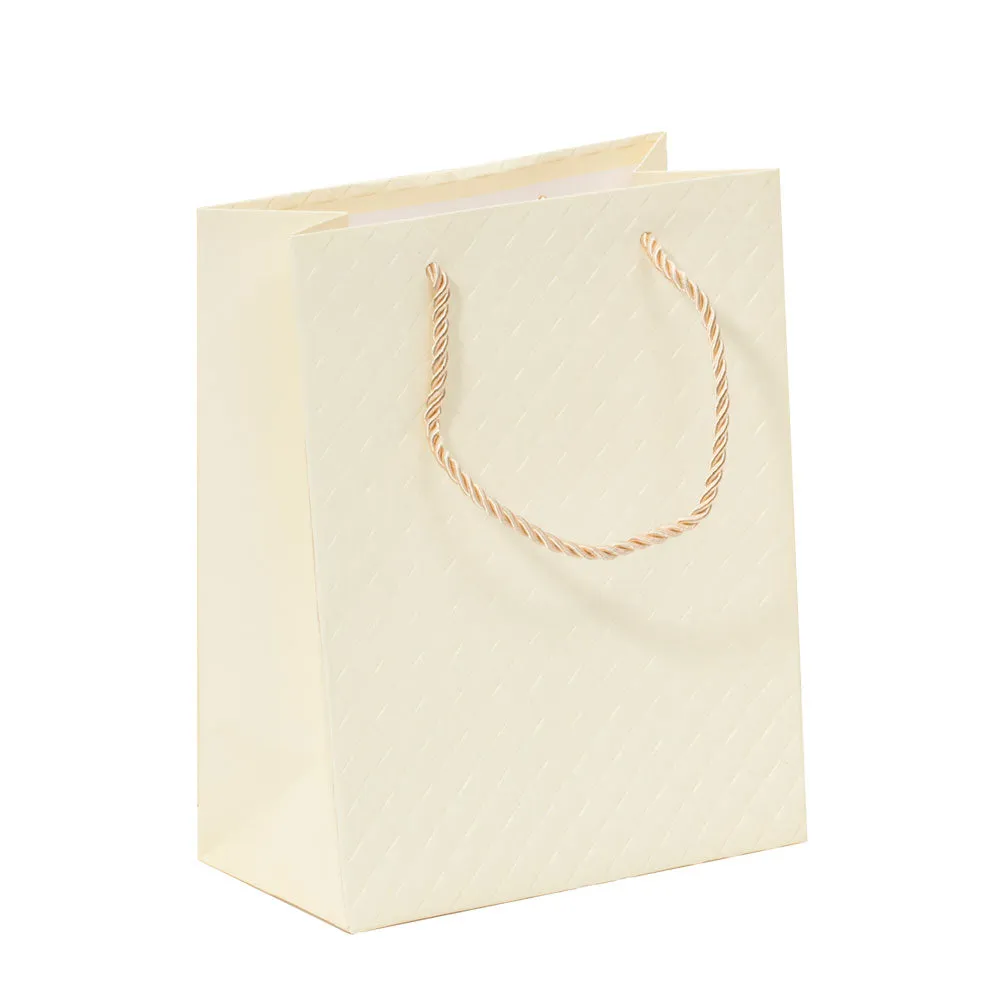 Lady Brigitte Small Cream Gift Bag, Pack 40