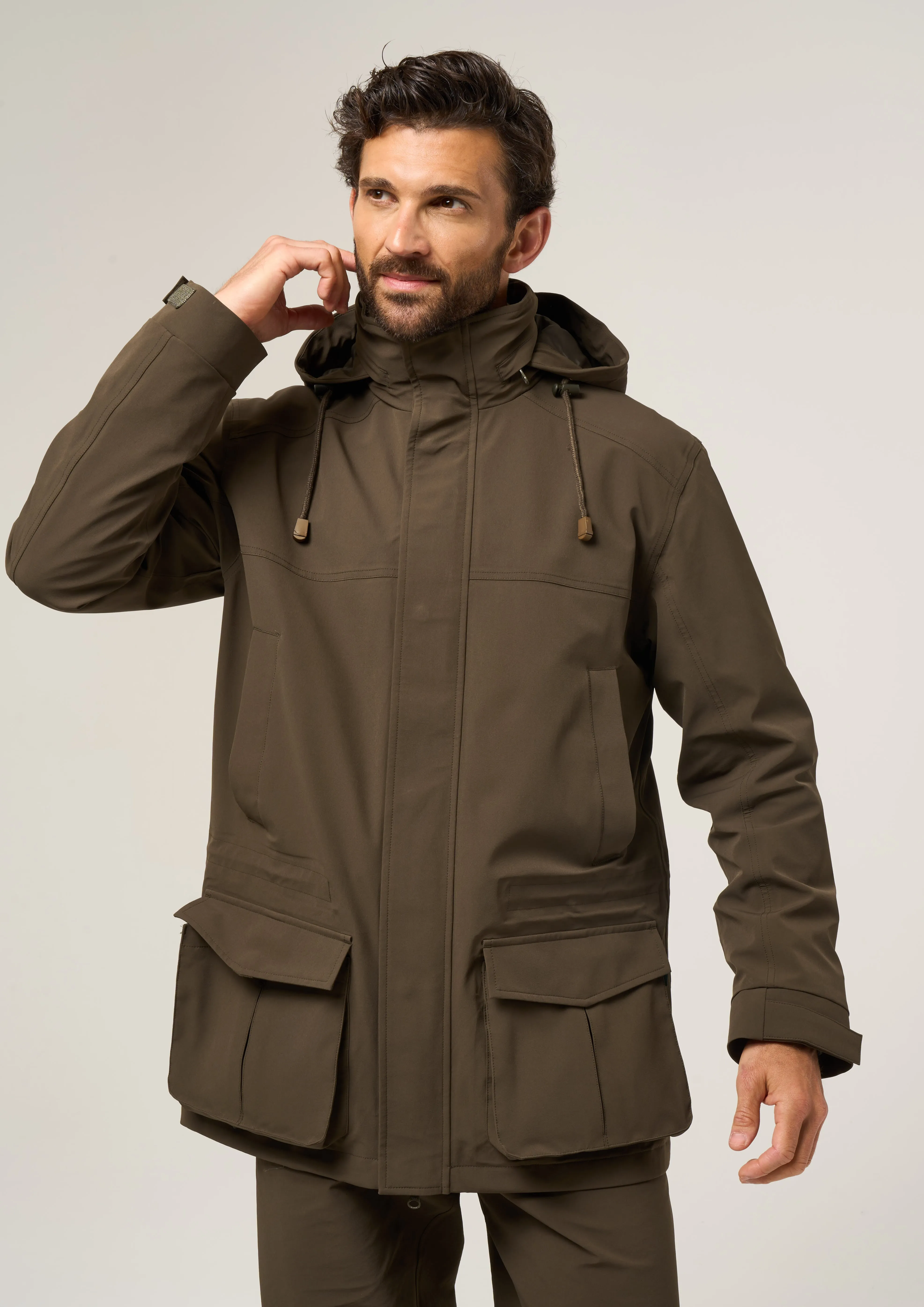 Lockwood Men's Shooting Coat In Olive - Shooting Fit