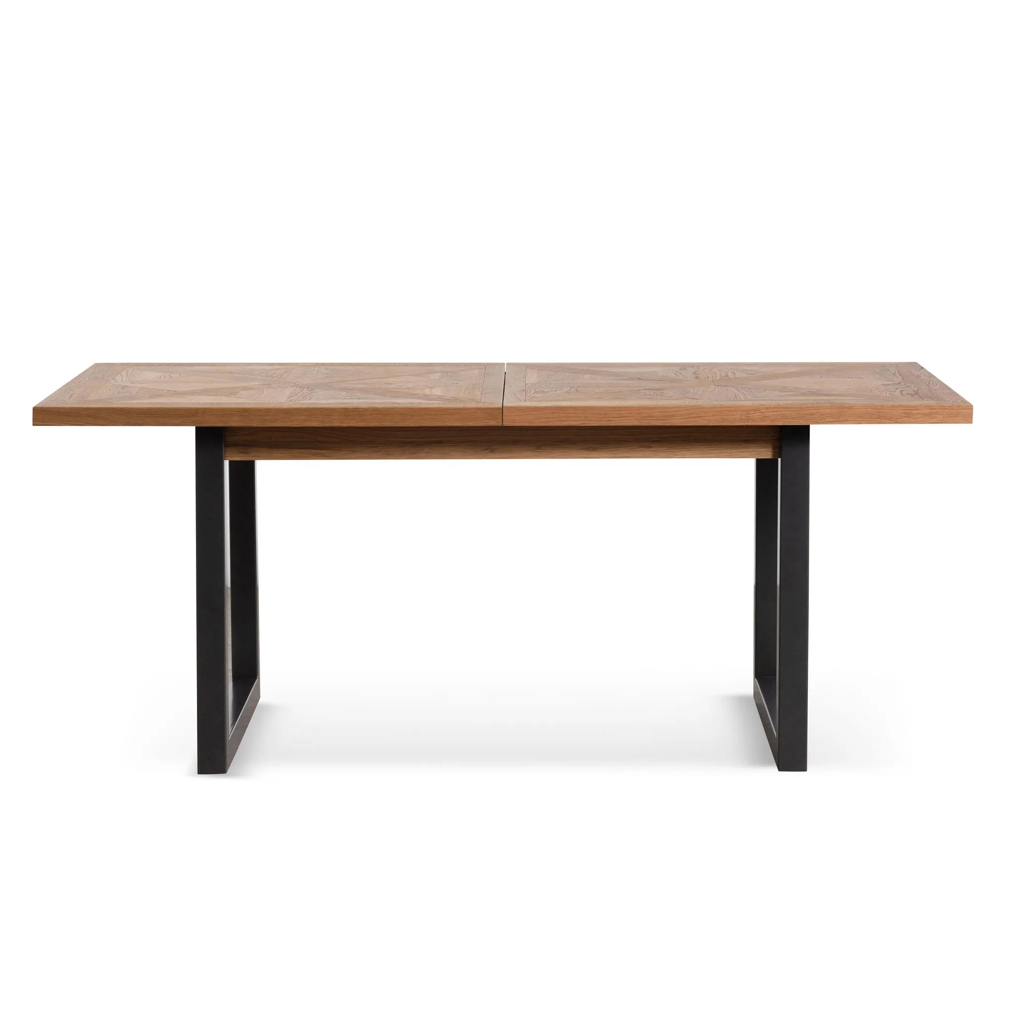 Percy 6-8 Seater Extendable Dining Table - European Knotty Oak and Peppercorn