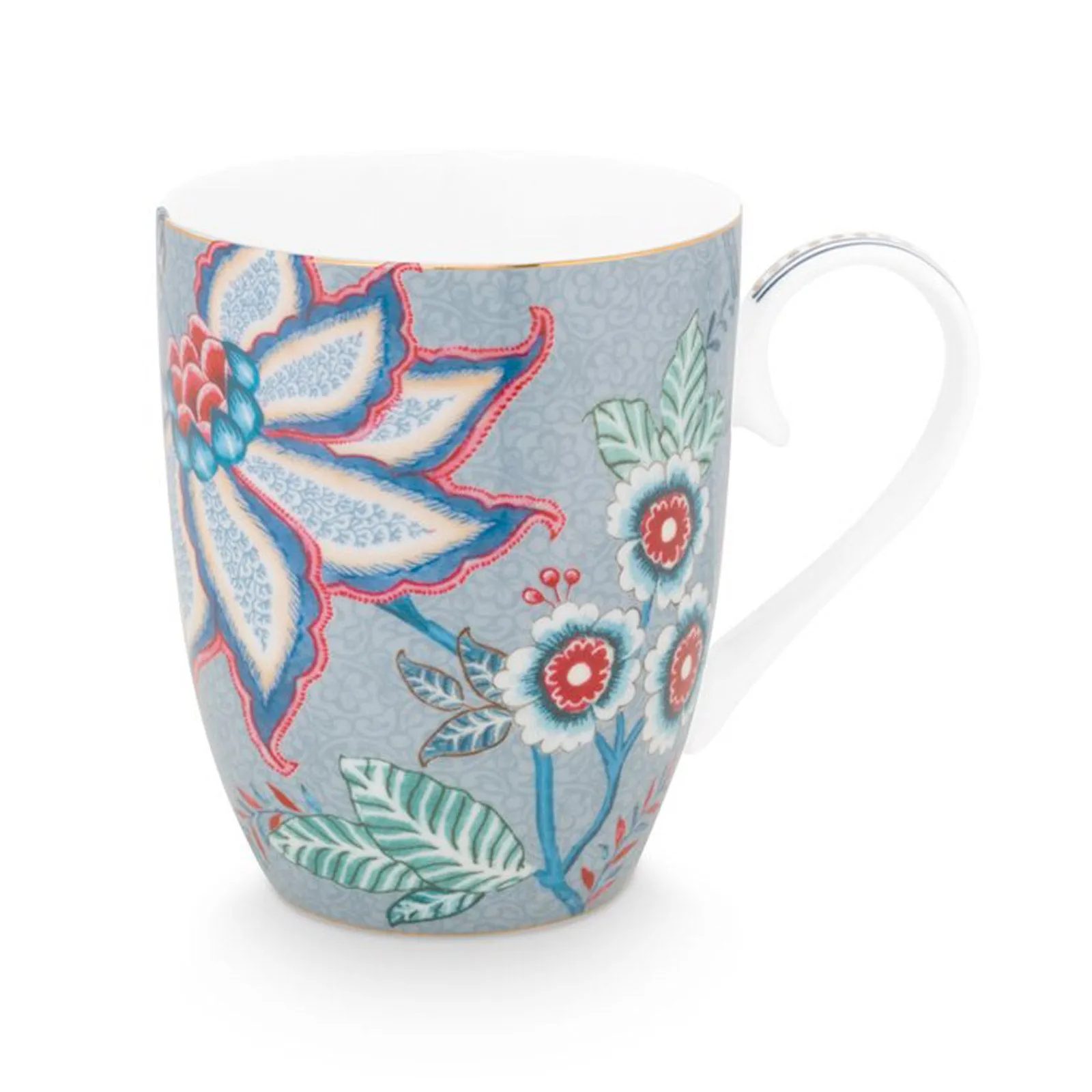 Pip Studio Flower Festival Breakfast Set - Light Blue