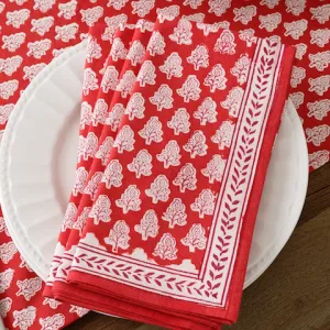 Pom Buti Red Napkins - set/4