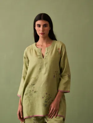 Rina Botanical Kurta - Fern