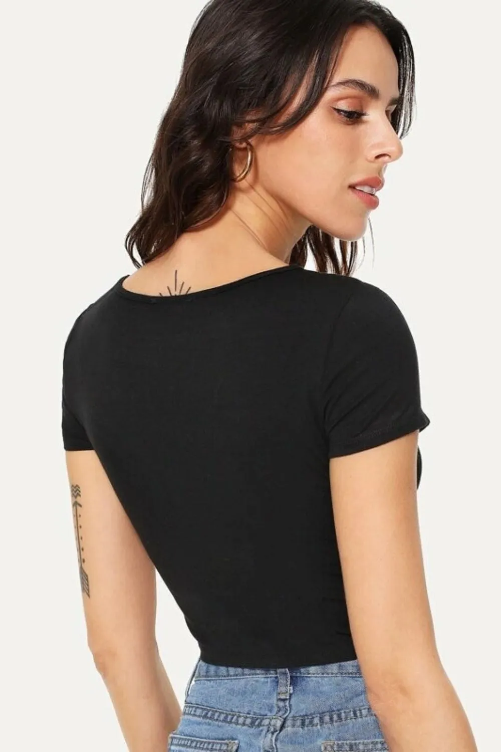 Romeo Black Cut Out Top