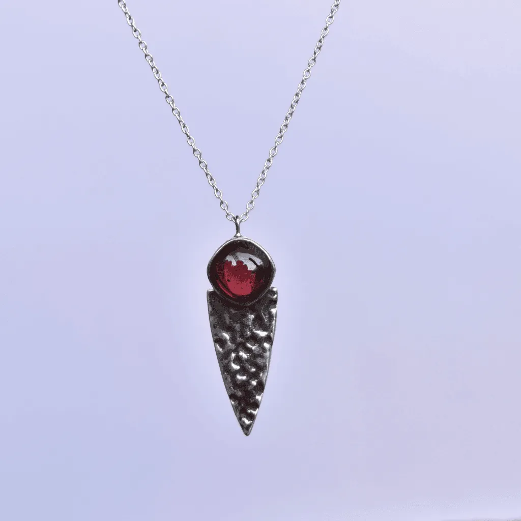 Shield - Garnet Necklace