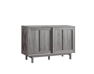 Space Saving Buffet Server with Sliding Doors in Grey