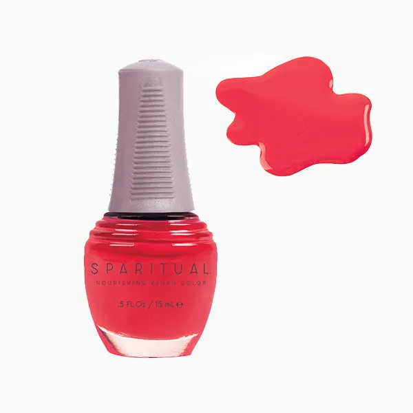 Sparitual Nourishing Lacquer Polish -  Love & Happiness - Red Orange Creme - 15ML