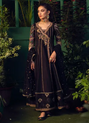 Veera Black Kalidaar Angarkha With Sequence Dupatta